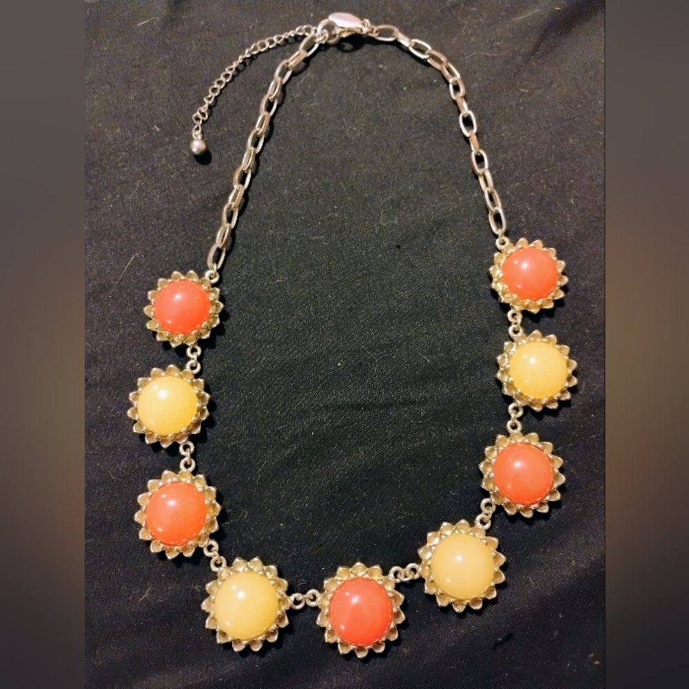 Vintage Ann Taylor Jelly Cabochan Statement Necklace